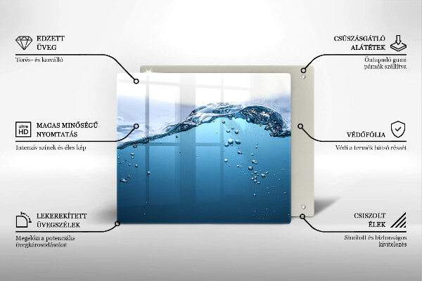 Skydd för induktionsspis unik Blått vatten