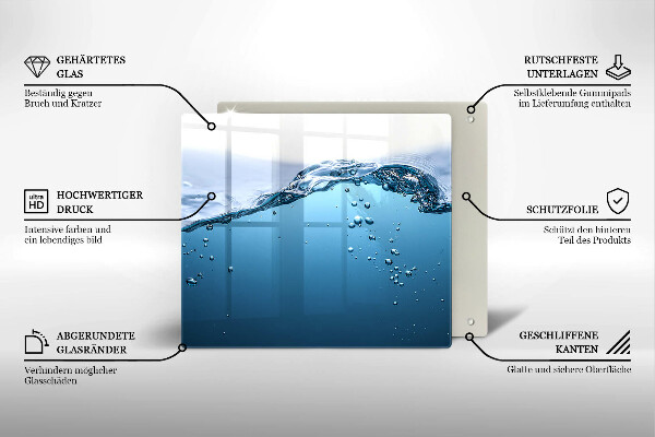 Skydd för induktionsspis unik Blått vatten