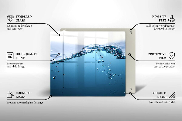 Skydd för induktionsspis unik Blått vatten