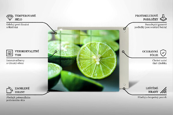 Skydd för induktionsspis unik Lime citrus