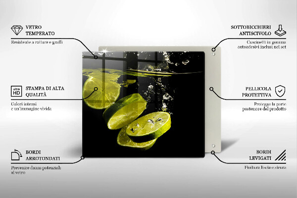 Skydd för induktionsspis unik Lime i vatten