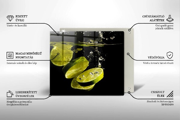 Skydd för induktionsspis unik Lime i vatten