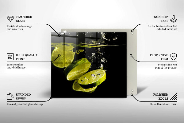 Skydd för induktionsspis unik Lime i vatten