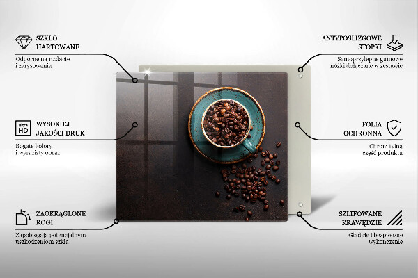 Skydd för induktionsspis unik En kopp kaffebönor