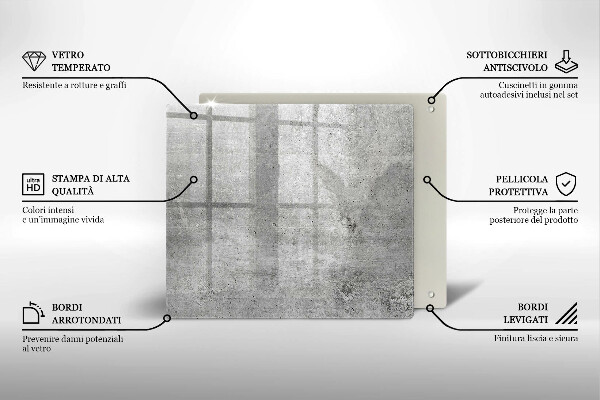 Skydd för induktionsspis unik Betongstruktur