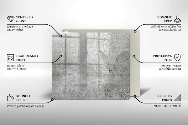 Skydd för induktionsspis unik Betongstruktur