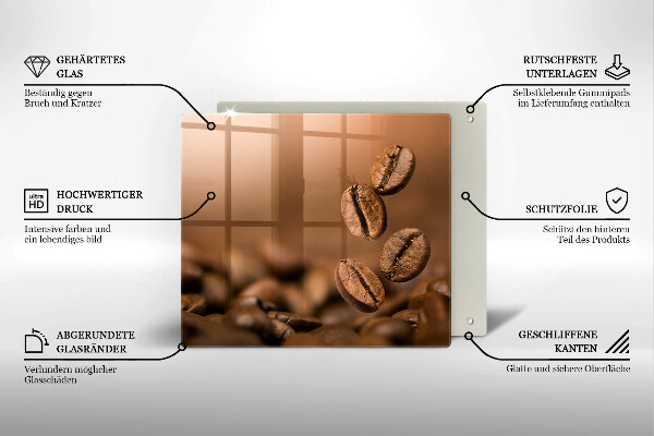 Skydd för induktionsspis unik Kaffebönor