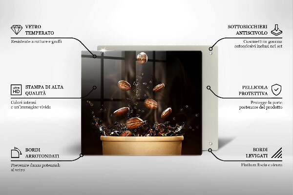 Skydd för induktionsspis unik Heta kaffebönor