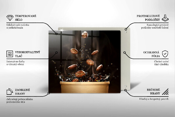 Skydd för induktionsspis unik Heta kaffebönor