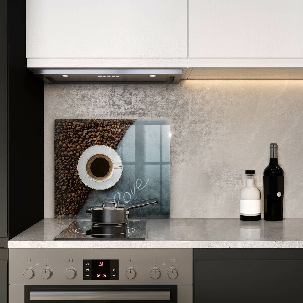 Skydd för induktionsspis unik Kaffebönor och kopp