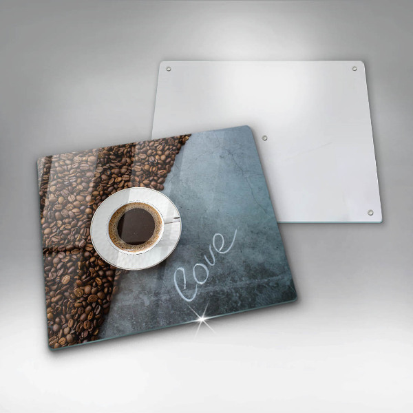 Skydd för induktionsspis unik Kaffebönor och kopp