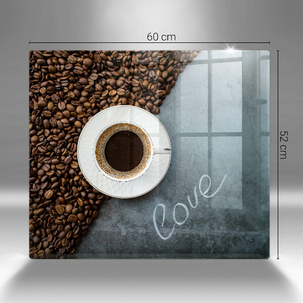 Skydd för induktionsspis unik Kaffebönor och kopp