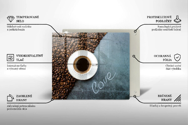 Skydd för induktionsspis unik Kaffebönor och kopp