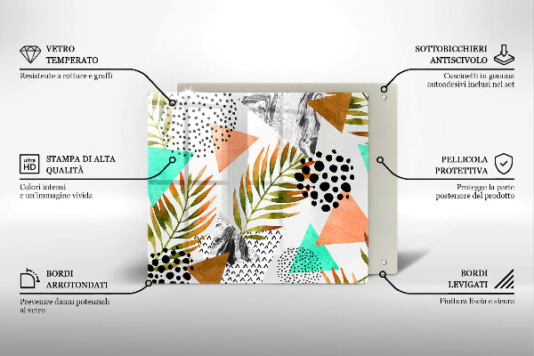 Skydd för induktionsspis unik Boho löv mönster