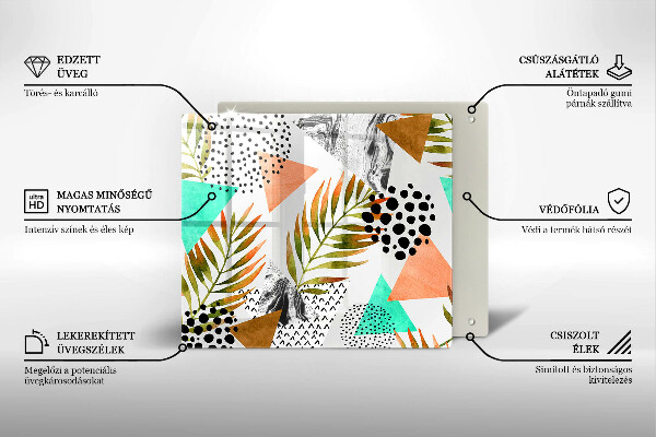 Skydd för induktionsspis unik Boho löv mönster