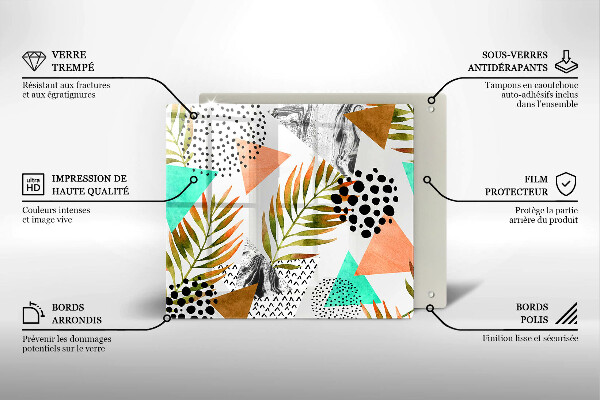 Skydd för induktionsspis unik Boho löv mönster