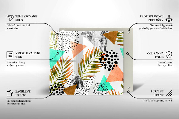 Skydd för induktionsspis unik Boho löv mönster