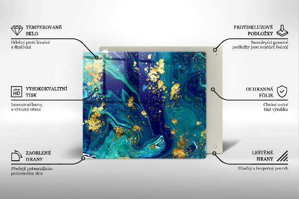Glashällskydd unik Abstraktion med guld