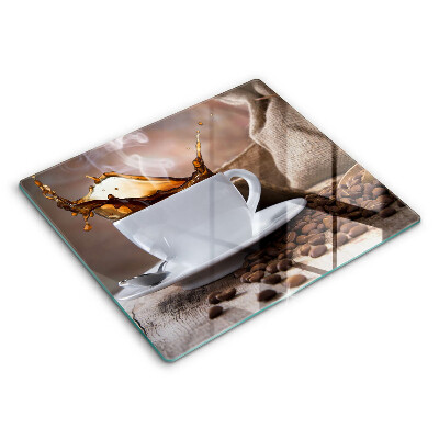 Spisskyddsplatta unik Kopp och kaffebönor