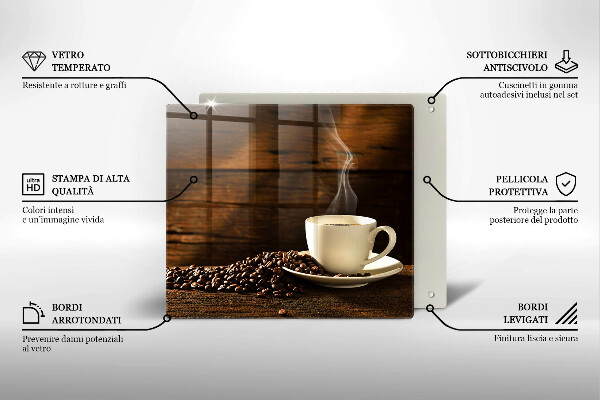 Spisskyddsplatta unik Kaffekopp i trä