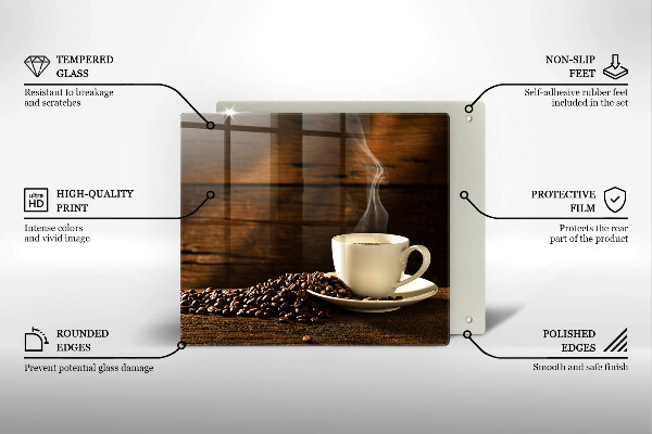 Spisskyddsplatta unik Kaffekopp i trä