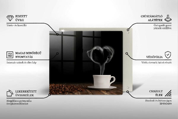 Spisskyddsplatta unik Kaffekopp hjärta