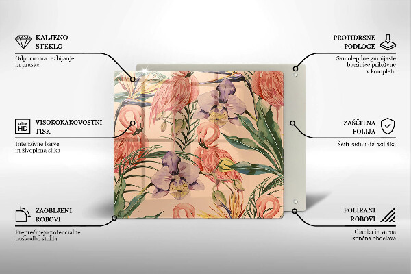 Skydd för induktionsspis unik Flamingos illustration