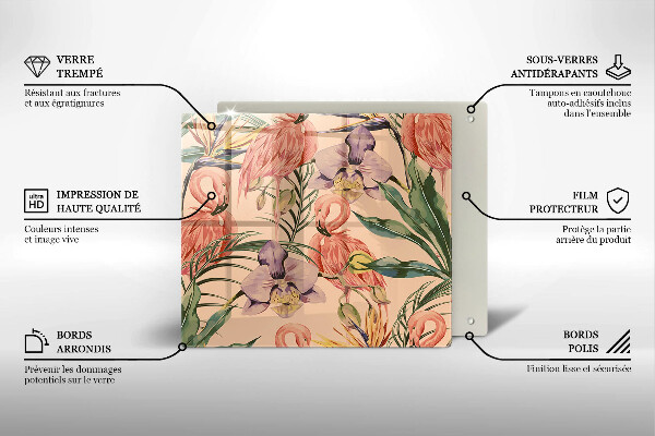 Skydd för induktionsspis unik Flamingos illustration