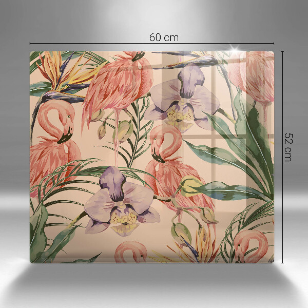 Skydd för induktionsspis unik Flamingos illustration