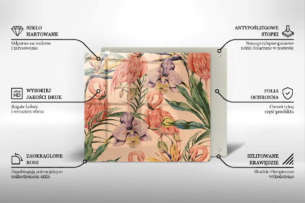 Skydd för induktionsspis unik Flamingos illustration