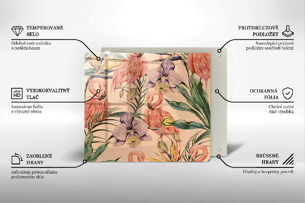 Skydd för induktionsspis unik Flamingos illustration