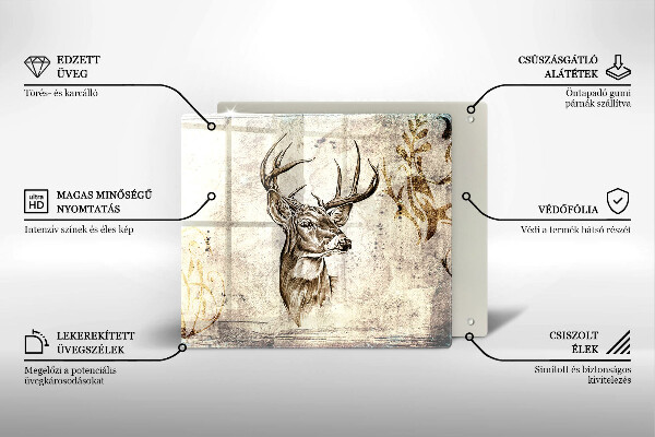 Spisskyddsplatta unik Rådjur djur illustration