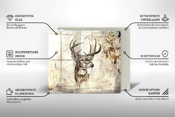 Spisskyddsplatta unik Rådjur djur illustration