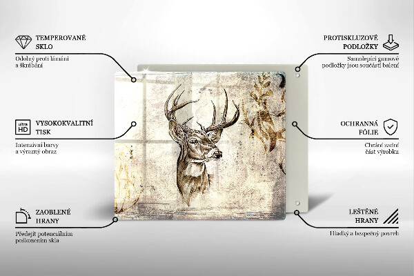 Spisskyddsplatta unik Rådjur djur illustration