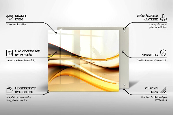 Glashällskydd unik Abstrakta röklinjer