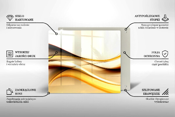 Glashällskydd unik Abstrakta röklinjer
