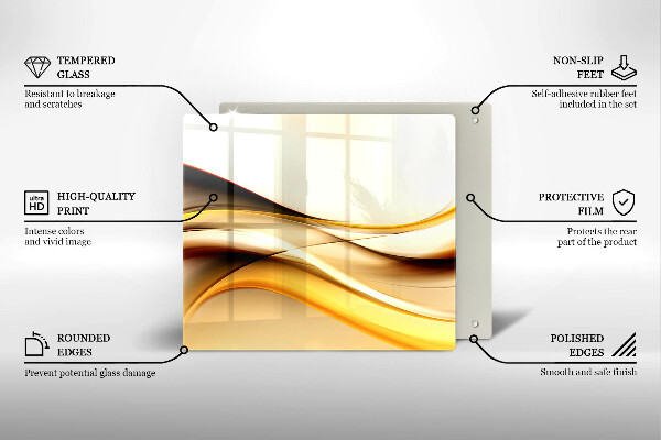 Glashällskydd unik Abstrakta röklinjer