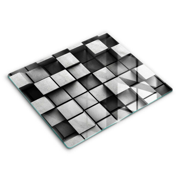 Spisskyddsplatta unik Abstrakta 3D rutor