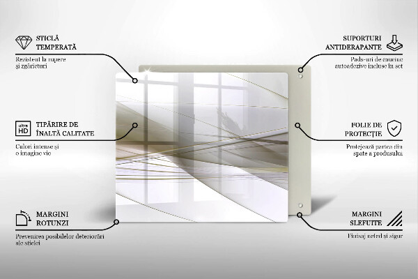 Spisskyddsplatta unik Abstrakta linjer design