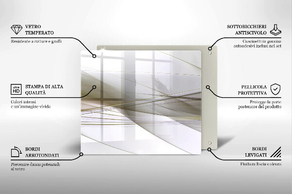 Spisskyddsplatta unik Abstrakta linjer design