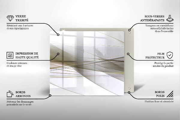 Spisskyddsplatta unik Abstrakta linjer design