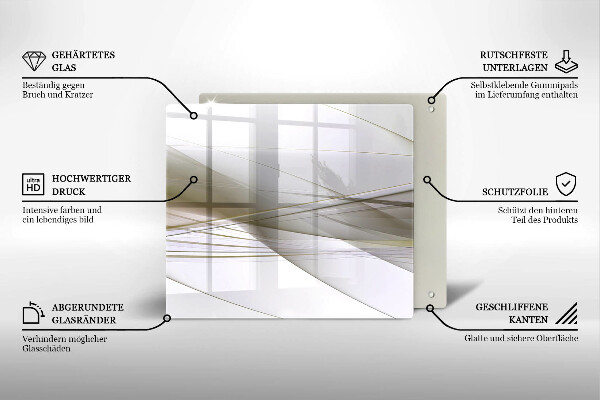 Spisskyddsplatta unik Abstrakta linjer design