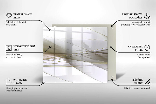 Spisskyddsplatta unik Abstrakta linjer design