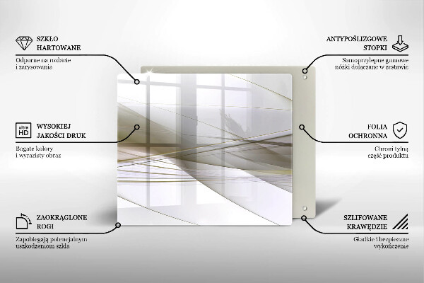 Spisskyddsplatta unik Abstrakta linjer design