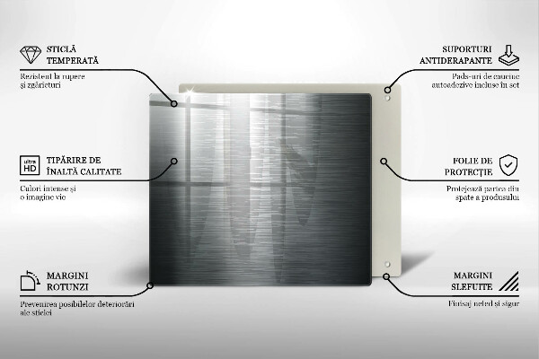 Spisskyddsplatta unik Metallstruktur