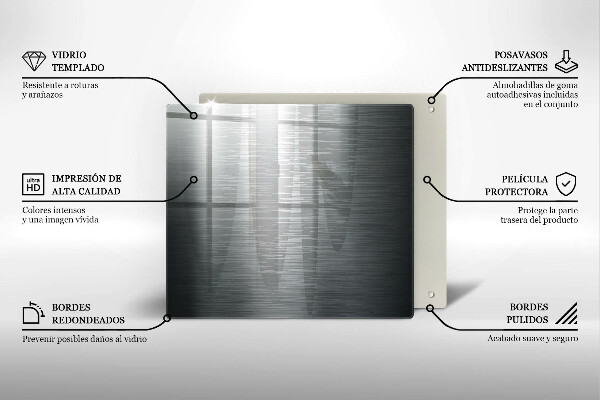 Spisskyddsplatta unik Metallstruktur