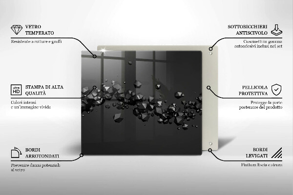 Glashällskydd unik 3D-former abstraktion