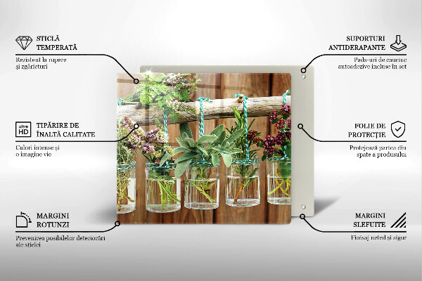 Glashällskydd unik Örter växter vintage