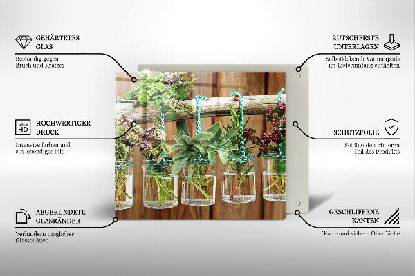 Glashällskydd unik Örter växter vintage