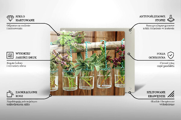 Glashällskydd unik Örter växter vintage